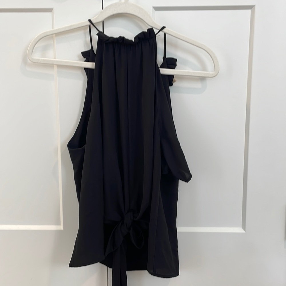 Black high neck top